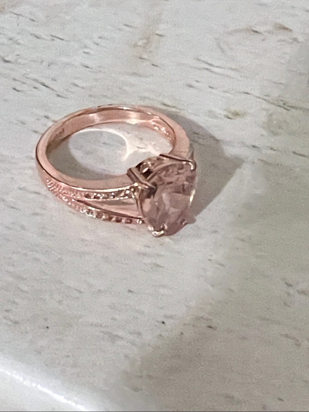 Barbie Mattel Rose gold tone fragrant jewels ring size 6.75